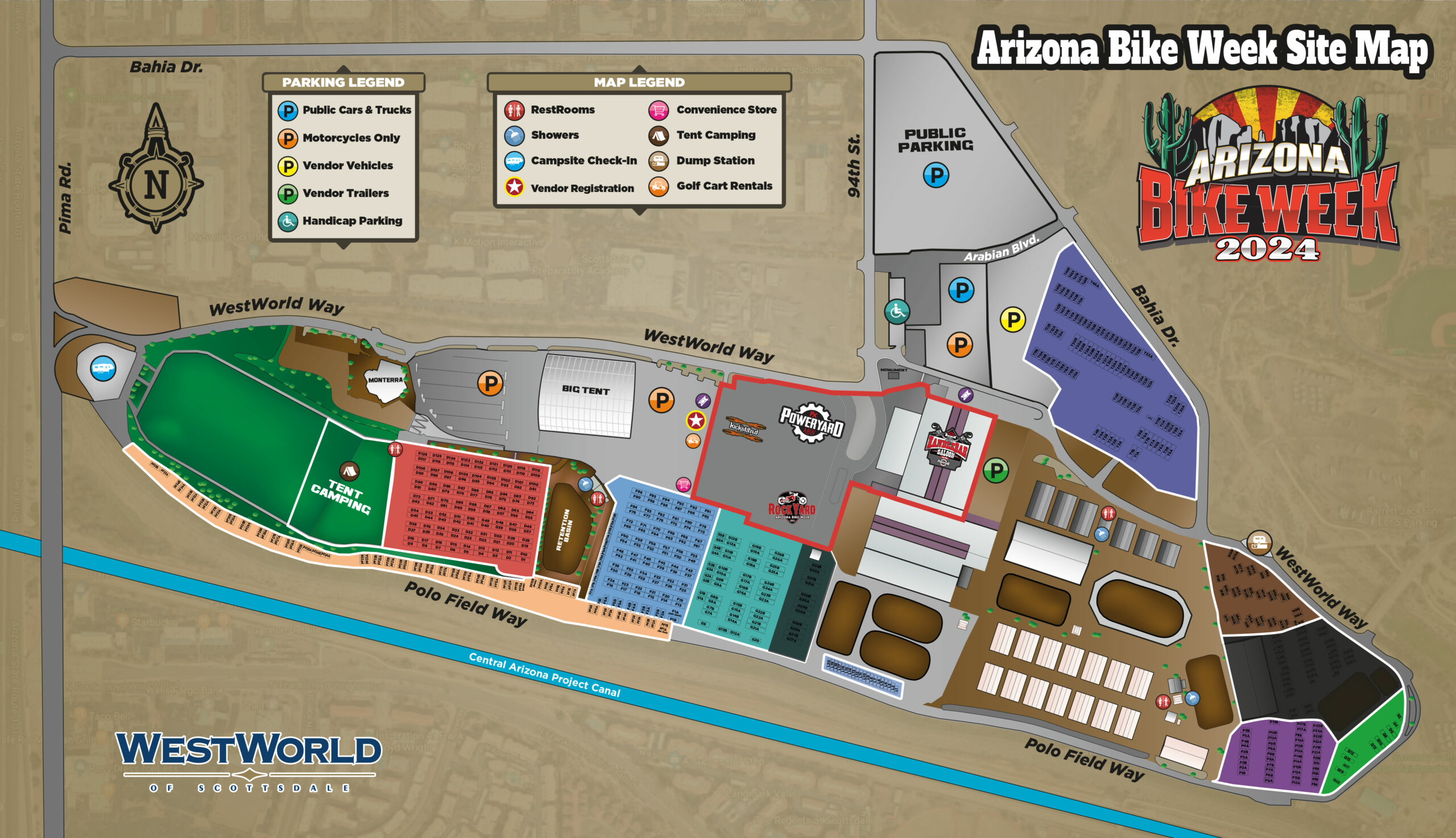 Arizona Bike Week Site Map Navigate the Event Easily